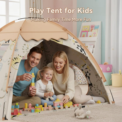Kids Play Tent, Indoor Cat Theme Teepee House, Extra Large 70" x 45" x 43" Portable Foldable Playhouse,Kids Toys Playhouse for Boys & Girls, Gift for Birthday Christmas