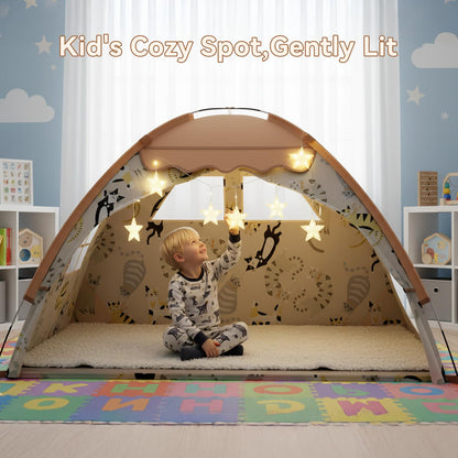 Kids Play Tent, Indoor Cat Theme Teepee House, Extra Large 70" x 45" x 43" Portable Foldable Playhouse,Kids Toys Playhouse for Boys & Girls, Gift for Birthday Christmas